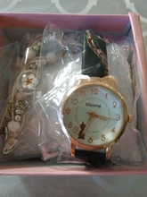 Reloj de pulsera de cuarzo para niña, nuevo accesorio de pulsera con orejas de gato, regalo para niña, ulzzang con caja