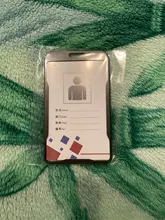 1PC de aleación de aluminio titular de la tarjeta de identificación titular de Metal Vertical ID caso accesorios para enfermeras