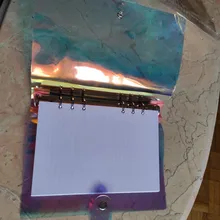 Cuaderno A5 A6 de color rosa y morado, 40 hojas, recambio de papel espiral, 6 agujeros, diario, semanal, página, Agenda, regla de índice 2021