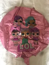 Lol Surprise-juguetes de cumpleaños para niños y niñas, decoración de fiesta de cumpleaños, globo de fondo, 6 uds.