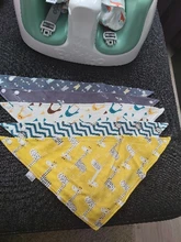 Bebé triángulo Algodón Doble Baberos 5 unids/lote de impresión de dibujos animados de Saliva toalla bebé niños niñas alimentación delantal baberos Bandana de algodón