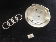 Uds 68mm gris negro tapacubos para centro de rueda tapas de cubierta para insignia emblema para Audi TT A3 A4 A5 A6 A7 A8 Q5 R8 S4 S5 S6 8D0601170