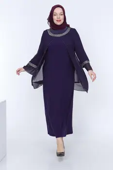 Sevista Tinsel and Stone Embroidered Chiffon Hijab Dress Abaya Plus Size Dubai Women Dresses Purple Long sleeve
Sevista Tinsel and Stone Embroidered Chiffon Hijab Dress Abaya Plus Size Dubai Women Dresses Purple Long sleeve