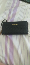 Cartera larga de piel sintética para mujer, monedero cartera borla, tarjetero, bolso de mano tipo monedero