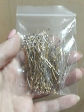 Agujas de cabeza de bola de Metal, accesorios de joyería para manualidades, oro, 16, 20, 25, 30, 40 y 50mm, 200, unids/lote