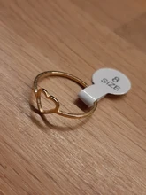 CACANA Acero inoxidable Luckyoverflow mejor amigo nueva moda Color oro en forma de corazón anillos de boda para mujer joyería regalo W41