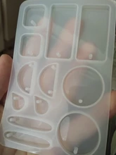 Epoxi de cristal artesanía molde Molde de resina pendientes Dangler colgante de silicona molde de la