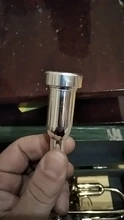 Boquilla de trompeta de latón estándar, nueva, tamaño 3C, chapada en plata