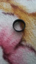 FDLK joyería de los hombres negro anillo de boda de acero inoxidable 8mm colorido Arco Iris tamaño 6 anillo-13
