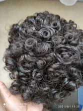 Code Calla-extensiones de pelo ondulado doble tie, rizadas y saltarinas, extensiones de cabello humano brasileño Remy, Color marrón oscuro Natural, rizado corto