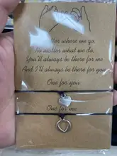 Día de las madres pulsera 2 par/set hueco de acero inoxidable Corazón de mariposa colgante ajustable cuerda pulseras de cadena para mamá