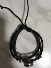 Yin Yang Tai Chi pulsera de cuerda blanco y negro trenzado brazalete brazaletes de cuero para las mujeres de los hombres