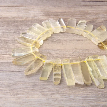 Lemon Quartz Point Beads Natural Crystal Citrines Pendants For Jewelry Necklace Making Healing Energy Chakra Stone DIY Decor
Lemon Quartz Point Beads Natural Crystal Citrines Pendants For Jewelry Necklace Making Healing Energy Chakra Stone DIY Decor