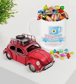 Personalized New She Devotes The Success In Platter Nostalgic Red Metal Beetle and Mug Haribo Candy Set-4
Personalized New She Devotes The Success In Platter Nostalgic Red Metal Beetle and Mug Haribo Candy Set-4
