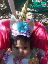 Diadema de cuerno de unicornio para bebé, regalos de cumpleaños para niños, diademas para chicas, suministros de fiesta, accesorios de fotografía recién nacido