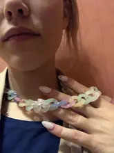 Unids/lote de 5-50 unidades/lote, Color mezclado acrílico, giro plano, ovalado, anillo abierto, Conector de cuentas, collares y pulseras para fabricación de cadena de enlace, cadena colorida