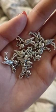 20 piezas de dijes cigüeña bebé pájaro 23x18mm tibetano bronce plata Color colgantes joyería antigua fabricación artesanal DIY