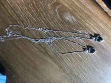 Collar con colgante de corazón para mujer, Circonia cúbica verde, joyería de plata 925 para mujer