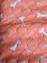 Almohadilla de orina reutilizable para mascotas, lavable, pañal para gato, esterilla de 3 capas, absorbente, almohadillas para perros, estampado de pata de hueso para sofá, cama y suelo