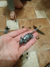 44 unids/set mixto reptil de insectos escorpión modelo de ratón de novedad juguete Animal de alta calidad bolsa de regalo