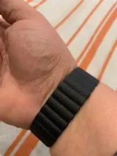 Correa de cuero para Apple Watch, 44mm, 40mm, 38mm, 42mm, accesorios, pulsera magnética, pulsera iWatch serie 3 4 5 se 6