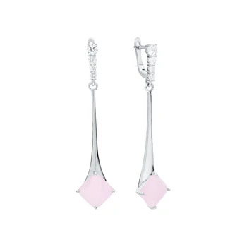 Silver earrings with sitals and cubic zirconium sunlight sample 925 
Silver earrings with sitals and cubic zirconium sunlight sample 925