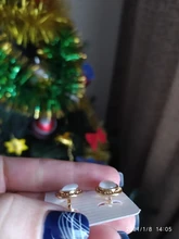GRACE JUN-pendientes de piedra de Color dorado para mujer, aretes sin perforaciones, con Clip geométrico, joyería 2019