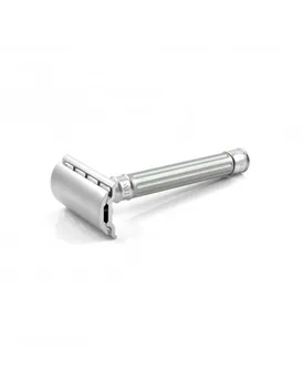 Edwin Jagger Double Edge Stainless Steel Safety Razor Grooved Anodised Silver
Edwin Jagger Double Edge Stainless Steel Safety Razor Grooved Anodised Silver