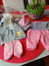 Conjunto de 4 piezas de diadema con diseño de conejo para bebé, accesorios de ropa para recién nacido de 18 pulgadas, 43cm, ideal para regalo de Festival, 2020