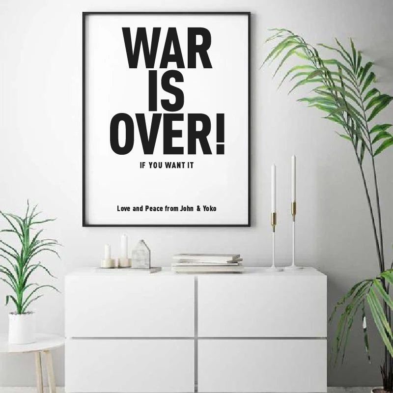 War is Over Print Living Room Decor