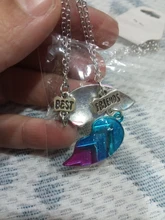 Caliente rosa azul costura de lentejuelas Corazón Roto mejores amigos COLLAR COLGANTE cadena regalo joyería de Amistad REGALOS PARA NIÑOS 2 unids/set