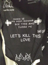 Estampado de moda carta casual ajustada de manga larga de cuello alto otoño mono mujeres básico simple de mujer rebelde mono