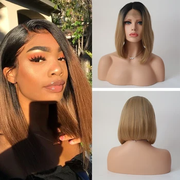 Charisma Short Wig Ombre Brown Wigs Middle Part Synthetic Lace Front Wig For Black Women Short Bob Style Heat Resistant Hair
Charisma Short Wig Ombre Brown Wigs Middle Part Synthetic Lace Front Wig For Black Women Short Bob Style Heat Resistant Hair