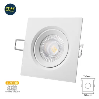 PACK 2 LED DOWNLIGHT recessed 5W 380 LUMEN3.200K SQUARE MARCO WHITE reflectorless EDM
PACK 2 LED DOWNLIGHT recessed 5W 380 LUMEN3.200K SQUARE MARCO WHITE reflectorless EDM