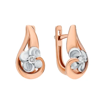 Gold earrings with diamonds sunlight sample 585
Gold earrings with diamonds sunlight sample 585