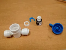 Válvula de bola de cierre de tubo OD, Conector de montaje rápido para acuario, filtro de agua RO, sistema de ósmosis inversa, 1/4 , 6,35mm