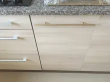 KAK-perillas de manija recta para puerta de cocina, manijas de acero inoxidable doradas de 2 ~ 20, 10mm de diámetro, para muebles