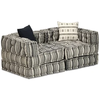Sofa Bed Modular 2 seats in the striped fabric sofas 
Sofa Bed Modular 2 seats in the striped fabric sofas
