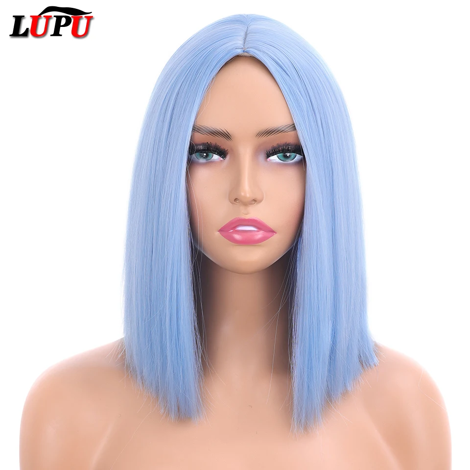 LUPU Synthetic Short Straight Wig Middle Part Hair Sky Blue Lolita Cosplay Party Daily Natural Heat Resistant Wigs For Women
LUPU Synthetic Short Straight Wig Middle Part Hair Sky Blue Lolita Cosplay Party Daily Natural Heat Resistant Wigs For Women