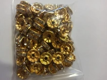 Espaciadores de diamantes de imitación, cuentas de cristal checo para fabricación de joyas, pulsera, collar, abalorios, accesorios, 4/6/8/10mm, 100 Uds.