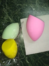 Milagro 1 Uds polvo esponja de maquillaje Puff en seco y en húmedo combinado maquillaje de belleza de calabaza en polvo Puff corte biselado de esponja herramientas