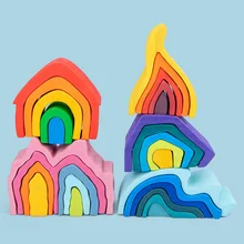 Baby Wooden Elemental Rainbow Building Blocks Tree Car Volcano Coral Sea Wave Wood Stacking Montessori Toy Kids Toddlers Game
Baby Wooden Elemental Rainbow Building Blocks Tree Car Volcano Coral Sea Wave Wood Stacking Montessori Toy Kids Toddlers Game