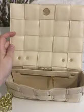 Bolso cruzado pequeño con cadena tejida para mujer, bolso de hombro de cuero de Pu de calidad de lujo, Diseño de tendencia, 2021