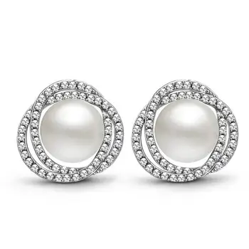 Earrings made of silver with pearls chest 
Earrings made of silver with pearls chest