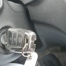 De TPU suave coche plegable soporte de funda para llave Shell para Hyundai Elantra Solaris 2017 Santa Fe Verna Tucson i35 i40Genesis F