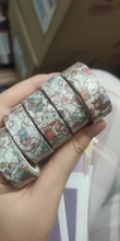 Washi Tape de dibujos animados Kawaii, Cinta adhesiva decorativa creativo de álbum de recortes, álbum de fotos, suministros de colegio estacionario tela, 5M