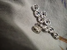 Espaciadores de diamantes de imitación, cuentas de cristal checo para fabricación de joyas, pulsera, collar, abalorios, accesorios, 4/6/8/10mm, 100 Uds.