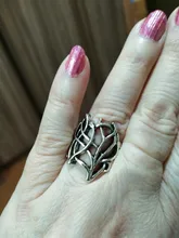MQCHUN Vintage plata Color anillo de Thranduil Bosque Negro Rey elfo anillo Legolas padre la desolación de Smaug