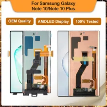Ensemble écran tactile LCD AMOLED avec châssis, pour Samsung Galaxy Note 10 Plus 100%=