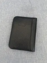 Tarjetero de cuero para hombre y mujer, billetera plegable para tarjetas de identificación y de crédito, cubierta de viaje para pasaporte de negocios Vintage